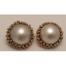 SOLD  14ct GOLD MABE PEARL EARRINGS