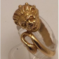SOLD  22ct GOLD LION'S HEAD RING