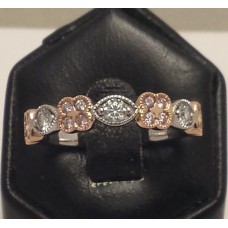 SOLD  PLATINUM and 18ct ROSE GOLD DIAMOND RING