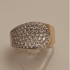 SOLD  18ct ROSE GOLD and WHITE GOLD DIAMOND RING