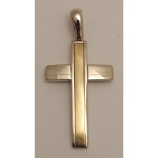 18ct Yellow and White Gold Cross