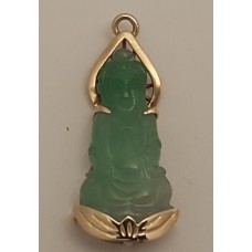 SOLD  JADE BUDDHA in 18ct GOLD