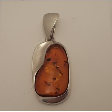 SOLD  AMBER & STERLING SILVER PENDANT