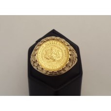 SOLD  1/10 oz. .9999 GOLD PERTH MINT COIN in 18ct GOLD RING