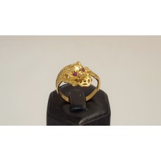 22ct GOLD LEOPARD RING