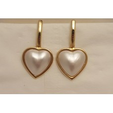 SOLD  18ct GOLD, MABE PEARL EARRINGS