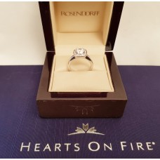 SOLD  18ct WHITE GOLD "HEARTS ON FIRE" DIAMOND RING