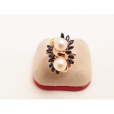 SOLD  PEARL & SAPPHIRE RING