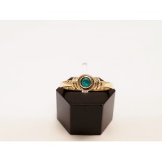 18ct GOLD, EMERALD RING