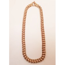 9ct ROSE & YELLOW GOLD FANCY BELCHER LINK NECKLACE