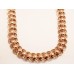 9ct ROSE & YELLOW GOLD FANCY BELCHER LINK NECKLACE